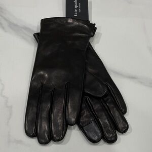 Kate Spade Black Leather Gloves